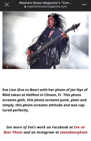 Mayhem Music Magazine, eve ov beer photo, Blód