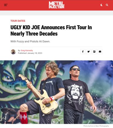 metal injection, ugly kid joe, eve ov beer photo
